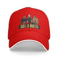 New Gold Rush  Parker Schnabel  Rick Ness  Tony Beet Golf Hat Unisex Women Headwear  Formal Golf Adjustable Sun Caps One Size red