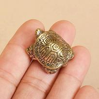 Antique Solid Brass Turtle Ornaments Longevity Animal Sculpture Home Office Desk Decorative Simulation Ornament 1PC brown