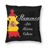 Flamenco Lola Flores Modern Throw Pillow Covers Living Room Decoration Spanish Dancer Pop Art Cushion Cover Pillowcase 60cmx60cm(24x24Inch) black