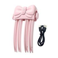 Hair Root Volumizer Electric Heated Volume Clip, 2 Heat Settings Volumizing Comb Rechargeable Lift Bangs Styling for Fine Flat rožinė