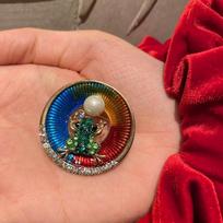 Cartoon Mouse Brooch Cute and Elegant Rhinestone Pins Animal Series Pin Jewelry for Women's Coats Bag brown