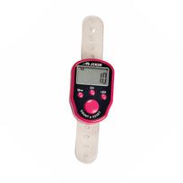 Palm Timer Finger Counter Clock Compact And Colorful LCD With Time Electronic Digital Counting rožinė raudona spalva