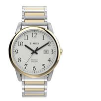 TIMEX EasyReader Kvarcinis 3 ATM Atsparus vandeniui Mineralinis Baltas TW2W52100 Vyriškas Laikrodis, Mechanizmas, Atsparumas, Stiklas, Ciferblatas, [Autentiškas] auksas