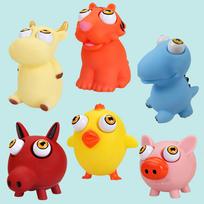 6pcs/lot Squishy Animal Antistress Toys Squeeze eye-catching Doll Pop Out Mochi Soft Abreact Vent Toys Stress Halloween OneSize gray