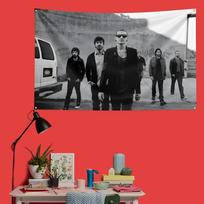 Linkin Park Inspired Rock Music Flag 3x5 Ft 90x150cm Polyester Decorative Banner Tapestry For Music Fans Bedroom Wall Decoration 74x94cm(29x37in) black