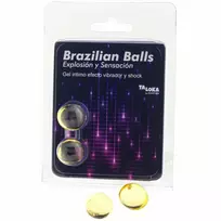 Taloka Duo Vibrating Brazilian Massage Spheres with Stimulating Gel 2pcs