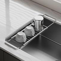 Zhishi Expandable Kitchen Sink Dish Drying Rack white