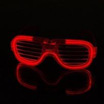 Mirksintys LED vakarėlio akiniai vakarėliui, gimtadieniui, juokingi, išdaigų, fluorescuojantys, šviečiantys, rave kostiumų vakarėliui, DJ, ryškūs raudona