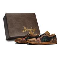 Jordan Air Jordan 1 Vintage Basketball Shoes Men's Low top Black/Brown/Umbra/Green HQ3603-201(Team80-S-BOX) 44.5
