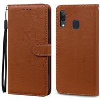 A40 dėklas Samsung Galaxy A40 dėklas Odinis piniginės tipo atverčiamas dėklas Samsung A40 A 40 dėklas SM-A405F dangtelis Coque Fundas Etui Capa For Samsung A40 ruda