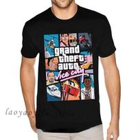 Žaidimas Vice City Marškinėliai GTA Grafiniai Marškinėliai Marškiniai Vyriški Laisvalaikio Grafiniai Per dydį Marškinėliai Ropa Hombre Camisetas M juoda
