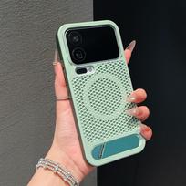 For Xiaomi 17 17pro 17ultra Honeycomb Air Diffusing Phone Case For Magnetic Wireless Charging Protection Phone Back Cover Xiaomi 17 Pro žalia