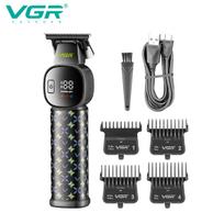 VGR V-185 Men's Hair Clipper Body Hair Trimmer USB Pusher Powerful with LED Intelligent Digital Display Pusher Home Razor Shaver Oil Head Clipper juoda