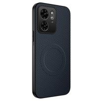 For Motorola Moto Edge 40 Neo Carbon Fiber Texture Wireless Charging Magnetic Case For Motorola Edge 40 5G ShockProof Phone Case Motorola Edge 40 Neo mėlyna