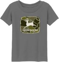John Deere Vaikams Berniukams Kamufliažinis Logotipas Trumpomis Rankovėmis Marškinėliai Anglies Pilkumo Unisex Marškinėliai XL gray