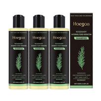3pcs Rosemary Shampoo for Hair Thickness - Volumizing Strengthening Formula with Hydrolyzed Keratin, Reduces Breakage for Fuller Hair