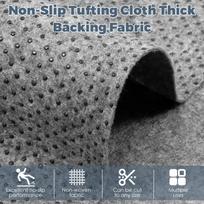Tufting Cloth Backing Fabric 1/2/3m Non Slip Practical Rug Backin DIY Customized Pattern Tufting Fabric for Carpet Floor Mat 2mX1m black
