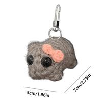 Sad Hamster Meme Sound Music Plush Toy Cute Hamster Plush Keychain Figure Soft Toy Stuffed Animal Doll Key Ring Key Chain gray