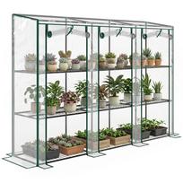 46 x 215cm Nine-Shelf Greenhouse 215 x 46 x 151 cm