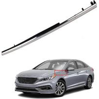 Left Driver Side Upper Chrome Molding Garnish Trim Replacement for Hyundai Sonata 2011-2014 gray