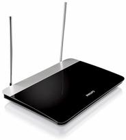 PHILIPS Indoor TV antenna with adjustable gain, 1.8 m coaxial cable, 75 Ohm, 3G/4G filter, DVB-T/T2, RED compliant