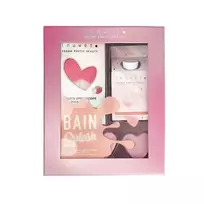 Inuwet Set: Strawberry, Bath Bomb, 200 g + Fleur D'Oranger, Cleansing, Shower Mousse, 230 ml + Donut, Bath Bomb, 2 pcs, 30 g
