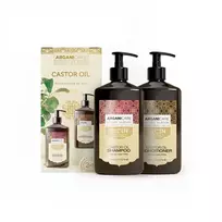 Arganicare Set: Castor Oil Hair Shampoo, For Growth Stimulation, 400 ml + Castor Oil Hair Conditioner, For Growth Stimulation, 400 ml