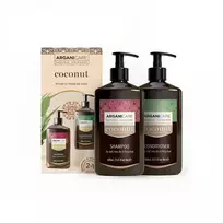 Arganicare Set: Coconut, Hair Shampoo, Nourishing  AND  Moisturising, 400 ml + Coconut, Hair Conditioner, Hydrating  AND  Nourishing, 400 ml