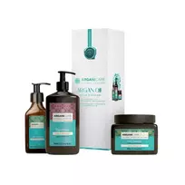 Arganicare Set: Argan Oil  AND  Shea Butter, Hair Shampoo, Repairing  AND  Moisturising, 400 ml + Argan Oil  AND  Shea Butter, Hair Serum, Reparative, 100 ml + Argan Oil  AND  Shea Butter, Hair Treatm