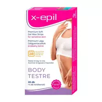 X-Epil , Premium Soft, Silky Finish, Hair Removal Wax Strips, 20 pcs