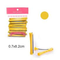 10pcs Hair Curlers Perm Rods Sets Short Cold Wave Rods Hair Curler Heatless Perming Rods Hair Curling Rollers Curling Hair Tools yellow