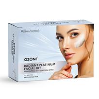 Ozone Radiant Platinum Facial Kit | 75 gm | With Vitamin B3, B5 & Licorice | Powered by Algae Mask for Deep Hydration | Prevents Signs of Ageing | beige