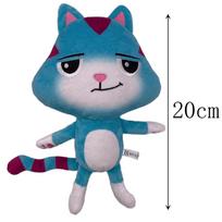 Gabby Dollhouse Plush Toy Mercat Cartoon Stuffed Animals Smiling Cat Racing Car Cat Hug Gaby Girl Dolls Kids Birthday Gifts- gray