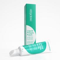 THE SOLVED SKIN Liquid Pimple Patch | Invisible Acne Spot Treatment | MakeUp Friendly | Any Size pimple, Any Location | 300+ Applications | Derma blue