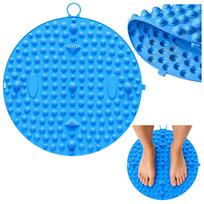 Akupresūrinis pėdų masažo kilimėlis su iškilimais, mėlynas, 33 cm