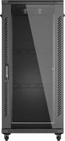 Lanberg 19-inch 27U floor-standing rack cabinet, 600x1000, glass door, (flat-pack), black