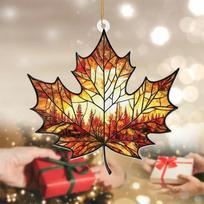Fall Tree Decorations And Ornaments Suncatcher Leaves Suncatcher Leaves Ornaments For Thanksgiving Party Home Garden Indoor CHINA white