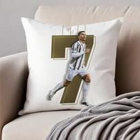 Legendinis CR7 CCristiano Ronaldo Pagalvės užvalkalas Antialerginis nematomas užtrauktukas Trumpas pliušas Sofos pagalvė 30x30cm white