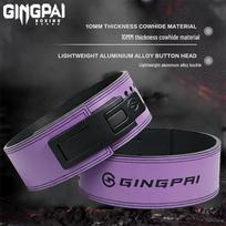 Jingpai Leather Lever Buckle Powerlifting Belt M (84.5-104.5cm Waist) violetinė