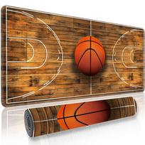 Large Gaming Mouse Pad Anime Basketball Art Desk Mat Nonslip Rubber Base Stitched Edge Keyboard Pads PC Tablet for Office Decor 400x800x2mm brown