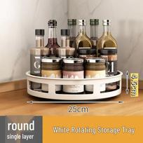 Rotating Suction Cup Shelf: Easy-to-Install Kitchen Countertop Spice Rack