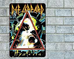 Def Leppard Hysteria Sign Aluminum Metal  Garage Man Cave Rock Concert-Aluminum 20x30cm（7.8x11.8inch） gray