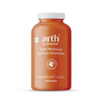 ARTH Vital Wellness Šafrano Guminukai Kasdieniam Balansui Odos Švytėjimui Miego Palaikymui Virškinimo Priežiūrai Akių Komfortui 30 Guminukų beige