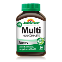 JAMIESON MULTI 100 Vitaminų ir mineralų kompleksas suaugusiems, 90 tablečių