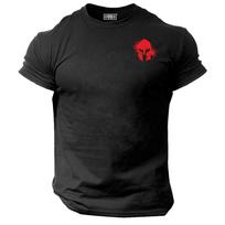 Blood Spartan Helmet T Shirt Small Gym Clothing Bodybuilding Training Boxing Top M black