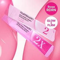 numbuzin No. 2 Rose PDRN Collagen Plumping Serum Duo 10ml (Mild 1ml*5ea+Intensive 1ml*5ea) No.2 Rose Collagen Serum pink