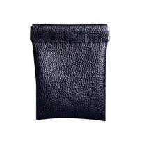 Cosmetic Bag Self-closing Compact Artificial Leather Easy Clean Versatile Lipsticks Holder Case for Trip tamsiai mėlyna spalva