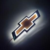 For Chevrolet Malibu Cruze Orlando Sail Captiva Equinox Trax Lacetti Cavalier Sticker LED Light Car Tail Trunk Emblem 17 X 5.5cm auksas