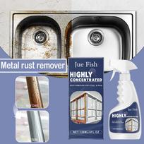 Heavy Duty Rust Remover Spray Fast Acting Rust Dissolver & Anti-Rust Coating for Metal Car Tools Multi-Surface Cleaner 120ml gray