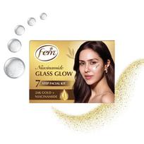 Fem Glass Glow Facial Kit With 24K Gold & Niacinamide - 35Ml | Instantly Brightens & Revives Glow | Reduces Dullness & Dark Spots | Deeply Nourishe beige